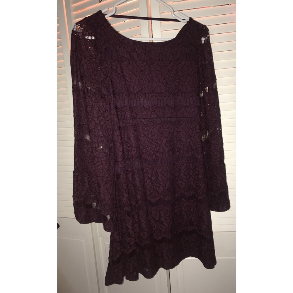poppies and roses purple lace dress